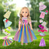10-Sets Doll Clothes for American 14-inch Dolls, Handmade Outfits and Accessories, Christmas Gift