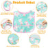 6Pcs Baby Feeding Bibs, Waterproof Toddler Bib Set with Crumb Catcher Pocket for 6-24 Months