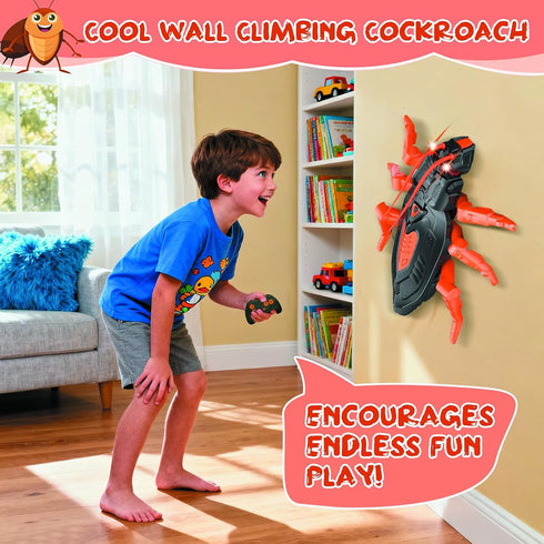 6-12 Wall Crawler Cockroach RC Toy, Creepy Crawly Remote Control Robot for Kids, Climbs Walls, STEM Toys Halloween