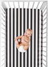 Stylish Black and White Striped Fitted Crib Sheet for Baby or Toddler by Sweet Jojo Designs