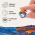UNIDRAGON Original Wooden Jigsaw Puzzles - Milky Whales, 172 Pieces, Medium Size, Unique Gift Package