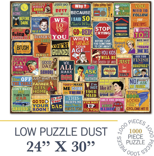 White Mountain - Things Parents Say, 1000 Piece Jigsaw Puzzle