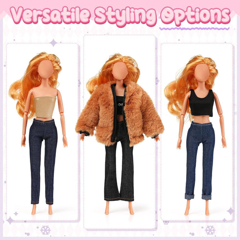 Litherr S 6 11.5 Inch Pieces Girl Doll Clothes Accessories Classical Pants Jeans Doll Clothing Doll Outfits for Girls
