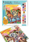 Bright Stripes Paint by Numbers Kit for Kids - Easy Follow Canvas with Frame, Wild Horses Paint Kit