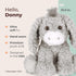 10.5" Bearington Donny Plush Donkey Stuffed Animal - Soft Gray Donkey Toy with Scruffy Fur and Weighted Body - Adorable