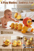 JUYEE Set 4 6-9-12 Tummy 1st Girls(4-Pack) Baby Crawling Toys of - Magnetic Ducks Family for Infants Months, Time Toys