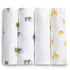 Delta Children 100% Cotton Flannel Baby Receiving Blankets for Girls and Boys – 30x30 Inches (Pack of 4)