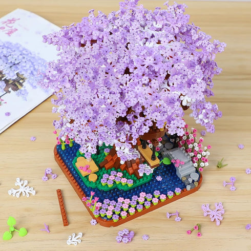 Cherry Blossom Bonsai Tree Mini Building Set, Japanese Sakura Tree House Model for Adults and Kids (2200PCS)