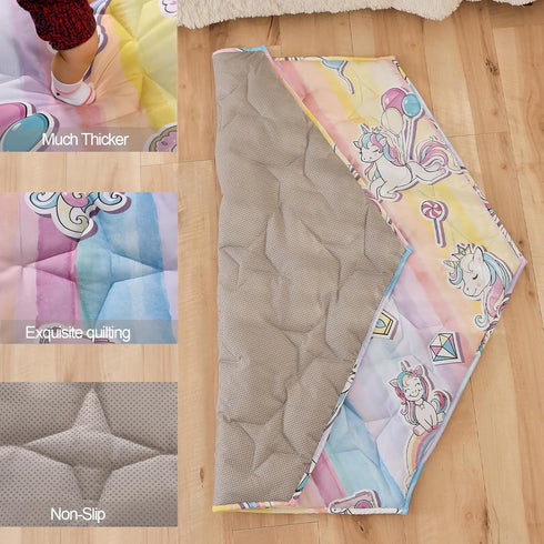 Floor,45"52" 48 Inch 53" Playpen,6 Hexagon Baby Play Mat for Thicken Ultra Soft Playmat fits Regalo Portable Play Yard