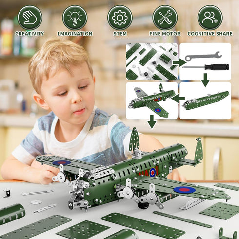 Set 389 8-12, 8 9 10 11 12-16 Lucky Doug STEM Building Projects Model Airplane - Pieces STEM Project Building Toys