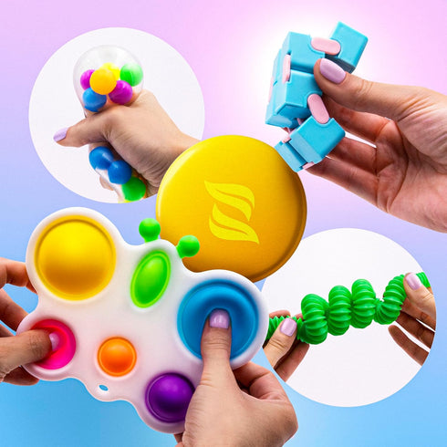 Pack 50 8-12, Fidget Poppers Pcs Fidget Toys, Party Favors for Kids Stocking Stuffers, Bulk Sensory Toys for Classroom