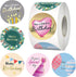 easykart 500 Happy Birthday Stickers, 6 Unique Foiling Designs for Kids Birthday Party Decoration, 1.5 Inch (1 Roll)