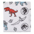 Super Soft Baby Blanket, Welcome to The Universe Jurassic World, White, Blue, Red, Green Dinosaur