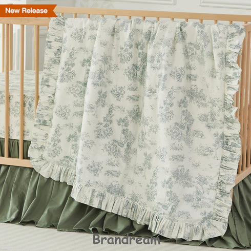 100% Country Brandream Baby Crib Sheets for Girls Boys, Fitted Crib Sheet for Standard Crib and Toddler Mattress, Super