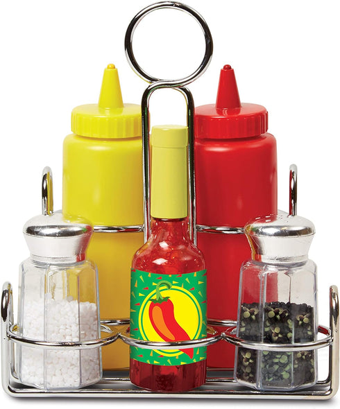 6-Piece Set 3+,(Pack 2) Melissa & Doug Condiments,Play Food with Kids Play Kitchen Accessories,Preschool Learning Toys