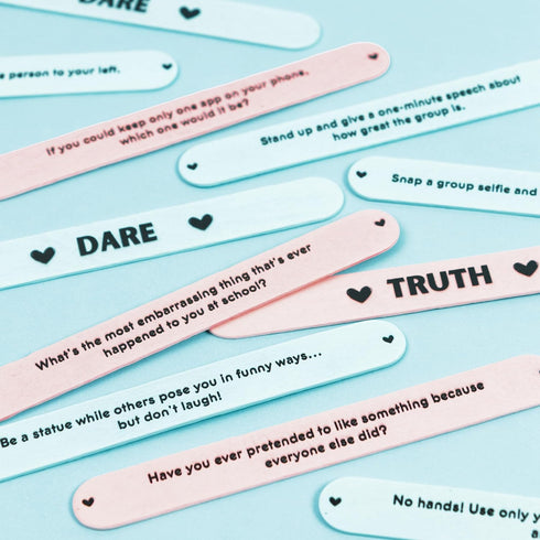 10+, 60 HAPPY LOLLI Truth or Dare Game for Tween & Teen Girls Ages Birthday Gift, Empowering Sleepover Party Game