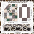 Hahafelt 3 Set Set Piece Patchwork Western Crib Bedding for Boys Girls Cow Cactus Print Baby Bedding Barnyard Western