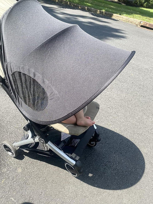 Universal Baby Stroller Sun Shade, Anti-UV Rain Shade Canopy Cover, Blackout Blind for Strollers, Car Seat, Pram