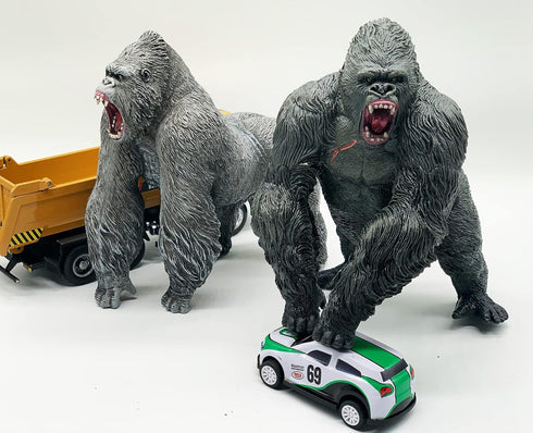 Gorilla King Kong Toys with Realistic Rock Action Figure Rampage Gorilla Fight Mode for Kids