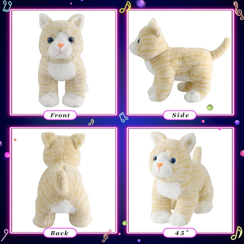 14'' Glow Guards Light up Kitty Stuffed Animal Soft Realistic Cat Plush Toy with LED Night Lights Glow Birthday