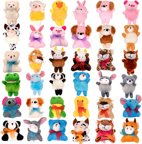 JoyRapt 36 Pack Small Stuffed Animals Bulk Gifts for Kids (2.3/2"-2.5/3.5" Each),