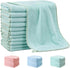 Hahafelt 6 Pack Green Baby Burp Cloths for Boys and Girls Coral Fleece