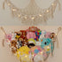Large Stuffed Animal Storage Macrame Hammock with String Lights - Boho Room Decor Toy Storage, Corner Hanging Plushie