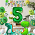 Dinosaur 5th Birthday Decorations, Large Foil Balloons, Happy Birthday Banner, Number 5 Balloon, Baby Shower