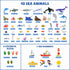 107 3-8 BONNYCO Felt Board for Toddlers with Sea Animals Figures. Montessori and Sensory Toys, Birthday Gifts for Kids