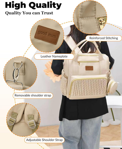 ZCSERTGI Backpack Backpacks, Diaper Bag,Stylish Waterproof Baby Diaper Bags with Changing Pad,Insulated