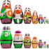 AEVVV Vikings Nesting Dolls Set of 7 pcs - Scandinavian Viking Home Decor for Boys - Muñecas Rusas