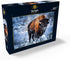 MyPuzzle American Bison Crouching in Snow in Winter, Yellowstone National Park - Premium 500 Piece Jigsaw Puzzle