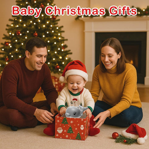 6-12 12-18 1-3 2-4 Bath Toys, Light Up Dolphin Baby Bath Toys for Babies Months, Rechargeable Sprinkler Musical Toys