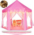 Monobeach Princess Tent - Large Playhouse Kids Castle with Star Lights for Indoor & Outdoor Games (Pink)