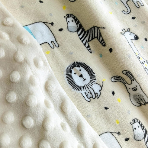 Cozy Packing (30"X40" CREVENT Soft and Warm Mink Baby Blanket, Gift with Ribbon for Newborn Infant Toddler's Crib Cot