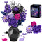 Gothic Black Purple Roses Bouquet - 822 Pcs Building Blocks Set for