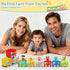 2 3 4 Set 6 Montessori Train Toys for Year Olds - Toddler Learning Train with Lights & Sounds, Vehicle Transport, Lock