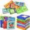 Dr.Rapeti 6-Pack Soft Cloth Baby Bath Books, Crinkle Squeaky Washable Chewable Non-Toxic Early Educational Gift