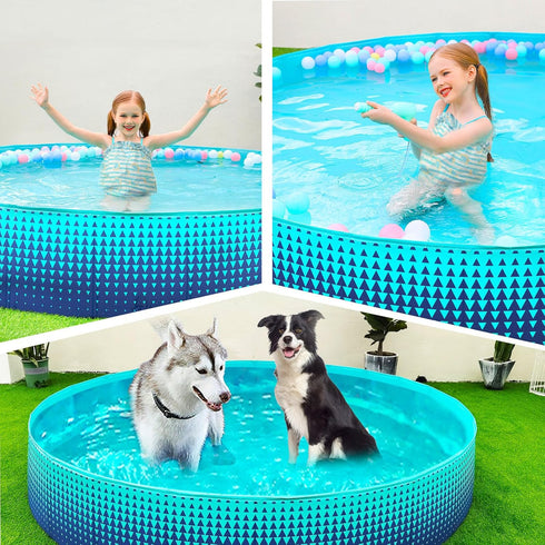 Swimming 48In,G Jasonwell Foldable Dog Kiddie Pool - Hard Plastic Kids Paddling Pool Toddler Baby Pools for Backyard