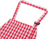 Jennice House Kids Aprons - Children's Pure Cotton Gingham Apron with Pocket, Adjustable Neck Strap (Red, S)