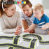 PicassoTiles Magnet Tile Car Track Adventure Theme, Printed Street Road Runway Magnetic Building Tiles Block Set for