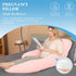 Cute Castle 57 Inch Cooling Cover Pregnancy Pillows, Soft U-Shape Maternity Pillow with Removable Cover - Full Body