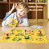 3 4 5 6 3-5, Set, 3 4 5 6 Plastic Dinosaur Puzzles for Kids with A Cute Car, Montessori Toys for Year Old Boys, Race
