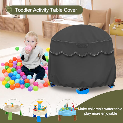 Kids Water Table Cover for Little Tikes Fish 'n Splash, Waterproof Dust Proof Outdoor Toys Cover (Grey, S)