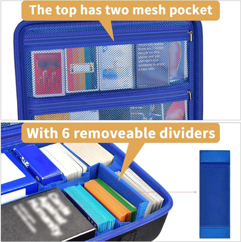 Trading Card Case Storage Box for 2700+ Cards, Travel Organizer Holder Compatible with TCG/Topps Baseball/Sports Cards