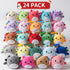 24 Pack Party Favors for Kids - Mini Axolotl Plush Toys Keychains for Goodie Bags Stuffers for Kids,Treasure Box Toys