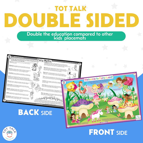 Tot Talk U.S. Presidents Educational Placemat for Kids - Double-Sided, Waterproof, 17.5" x 11.5"
