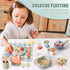 Set, Set 3 4 5 Pithfor Wooden Play Cooking Pretend Play Kitchen Accessories Toys for Kids Toddlers, Including Play