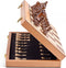 AMEROUS Magnetic Wooden Chess Set, 15 Inches Handmade Wooden Folding Travel Chess