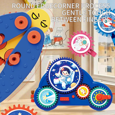 3+ Set 3-5, 30Pcs Set STEM Learning Gears Toys for Boys Girls Age Years old, Toddler Engineers Building Toy